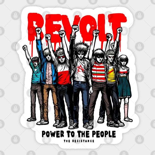 POWER TO THE PEOPLE Sticker by artslaves